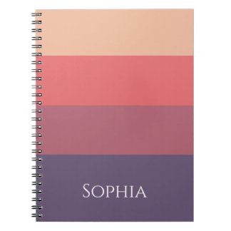 Cuaderno Rayas de color ocaso-