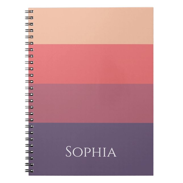 Cuaderno Rayas de color ocaso- (Frente)