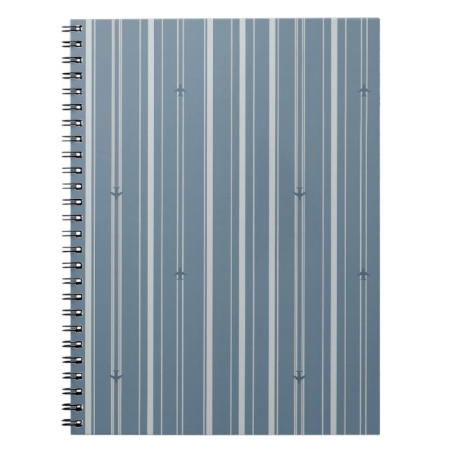 Cuaderno Rayas de Corriente de Chorro en Azul Colonial (Frente)