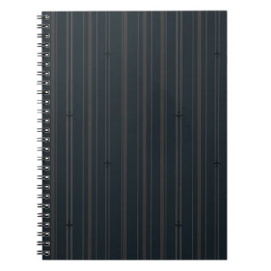 Cuaderno Rayas de Corriente de Chorro en Azul Marino Oscuro