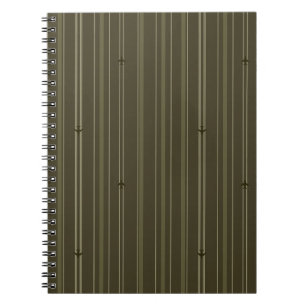 Cuaderno Rayas de Corriente de Chorro en Verde Oliva