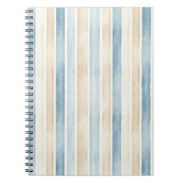 Cuaderno Rayas de crema azul de playa