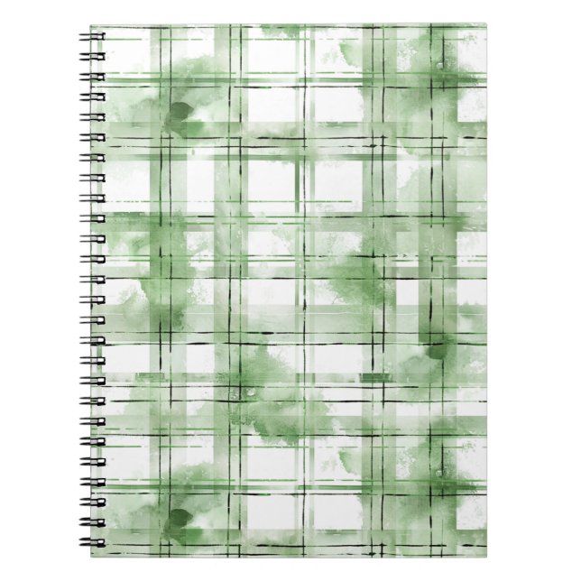 Cuaderno Rayas de Cuadro Verde Blanco (Frente)