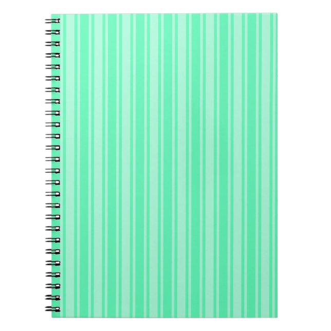 Cuaderno Rayas de dulces verdes de menta (Frente)