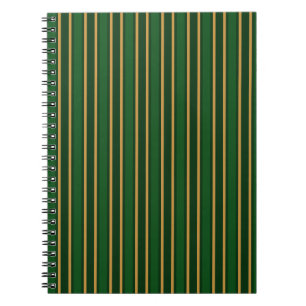 Cuaderno Rayas de dulces verdes y dorados
