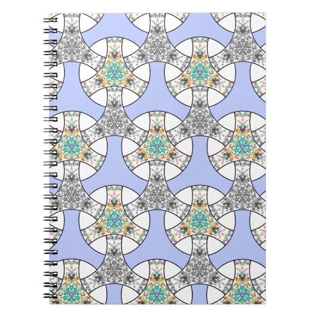 Cuaderno Rayas de entrelazado de mosaico inmaculado (Frente)