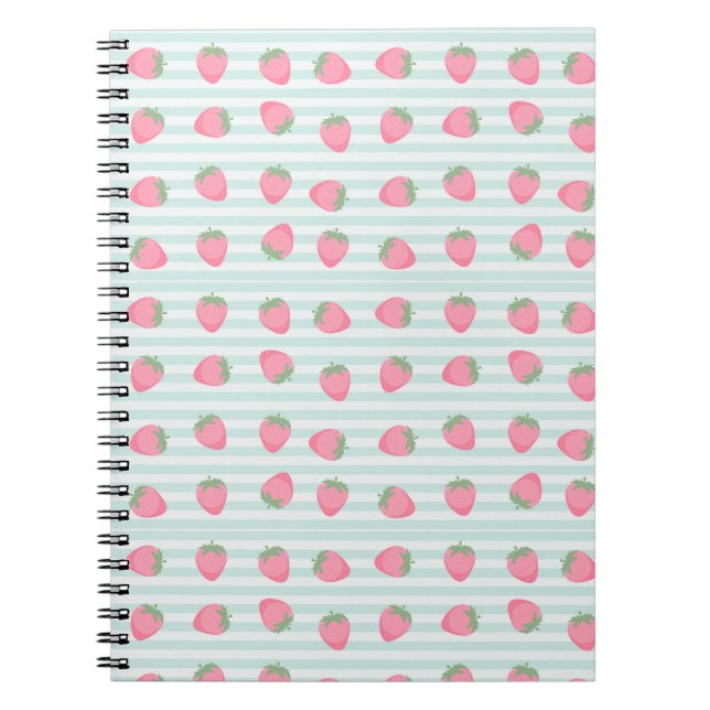 Cuaderno Rayas de Fresa Rosadas (Frente)