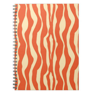Cuaderno Rayas de la cebra - mandarín y anaranjado claro