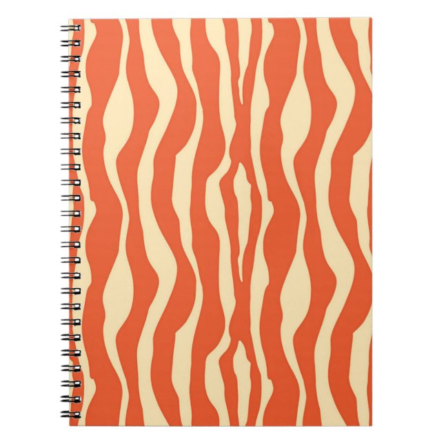 Cuaderno Rayas de la cebra - mandarín y anaranjado claro (Frente)