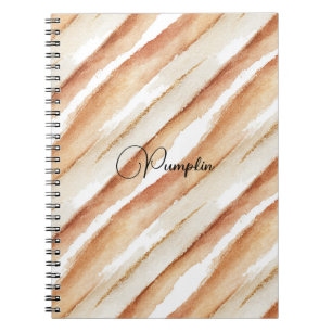 Cuaderno Rayas de Latte de Crema de Calabaza y Melocotón
