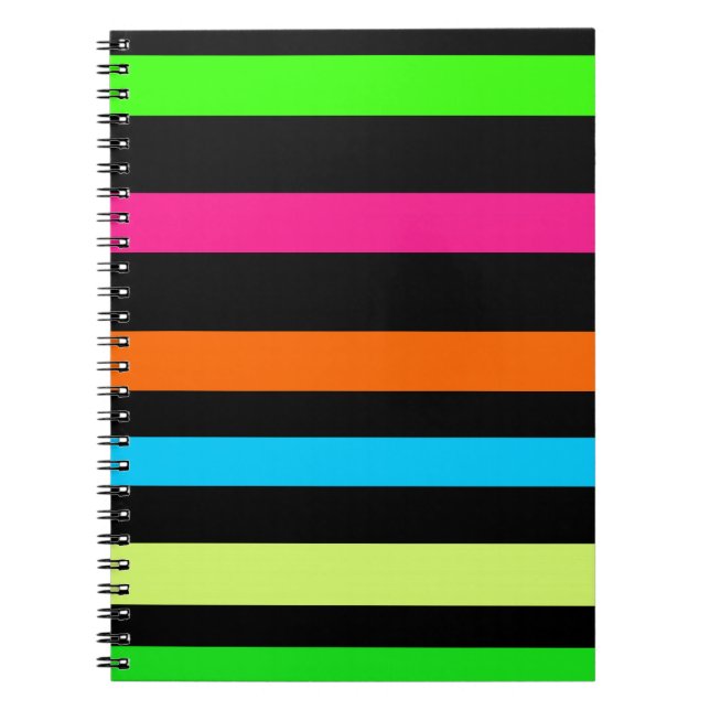 Cuaderno Rayas de neón (Frente)