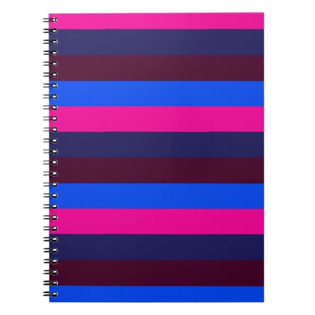 Cuaderno Rayas de neón de medianoche (Frente)