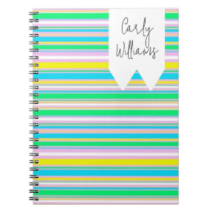 Cuaderno Rayas de pastel personalizadas