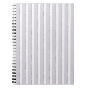 Cuaderno Rayas de purpurina destellante lila púrpura