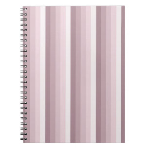 Cuaderno rayas de sombra de cuarzo Rosa