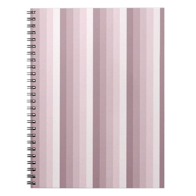 Cuaderno rayas de sombra de cuarzo Rosa (Frente)