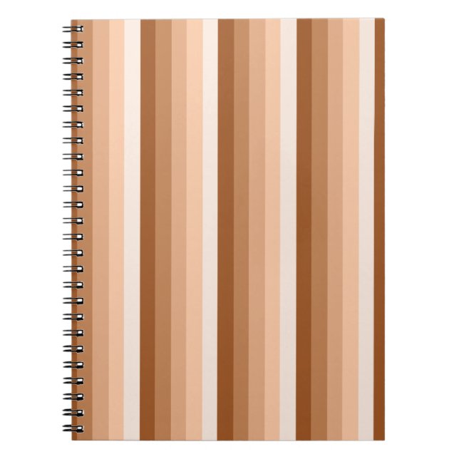Cuaderno Rayas de sombra de naranja quemadas (Frente)