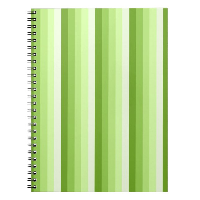 Cuaderno Rayas de sombra verde limón (Frente)