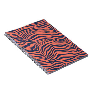 Cuaderno Rayas de Tigre Glamurosas de Coral Estampado Anima