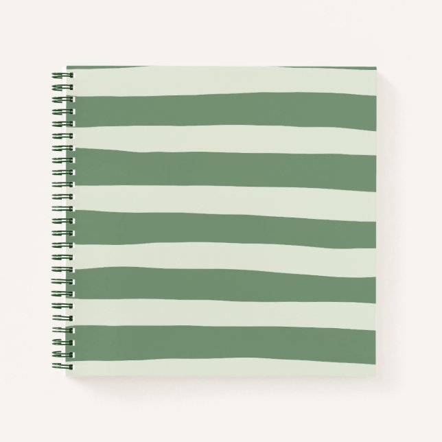 Cuaderno Rayas desiguales - Verde (Anverso)