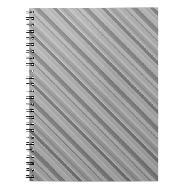 Cuaderno Rayas diagonales grises (Frente)