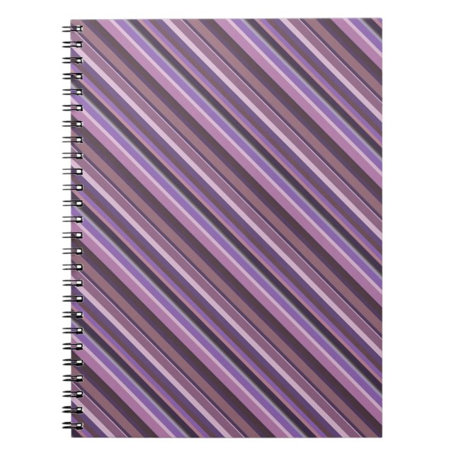 Cuaderno Rayas diagonales malvas (Frente)