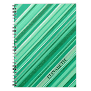 Cuaderno Rayas diagonales verdes