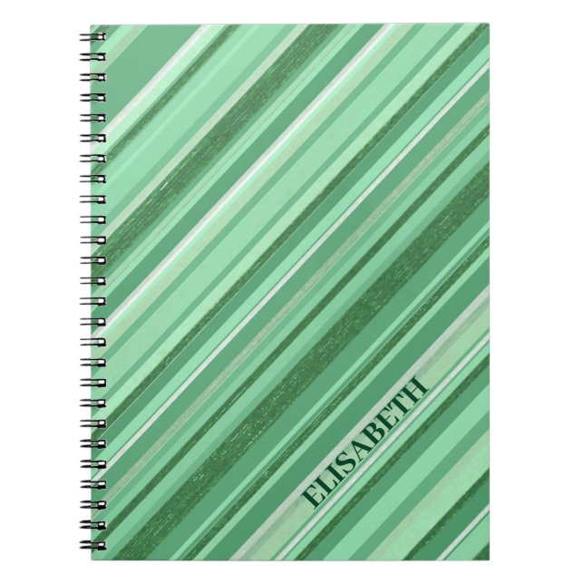 Cuaderno Rayas diagonales verdes (Frente)