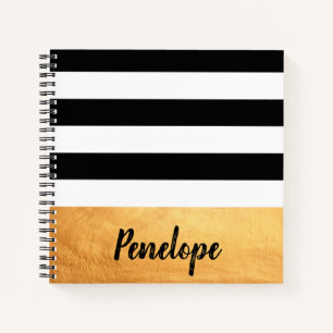 Cuaderno Rayas doradas