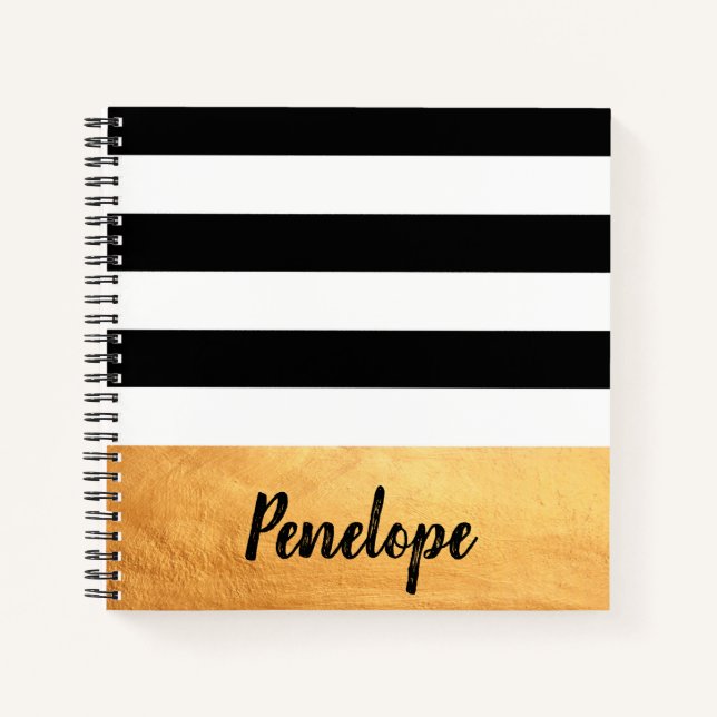 Cuaderno Rayas doradas (Anverso)