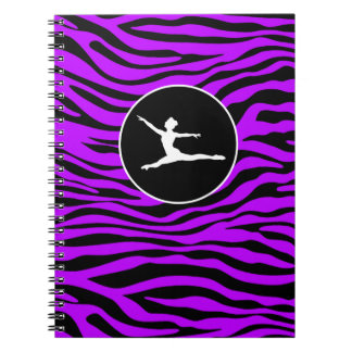 Cuaderno Rayas eléctricas de cebra púrpura; ballet