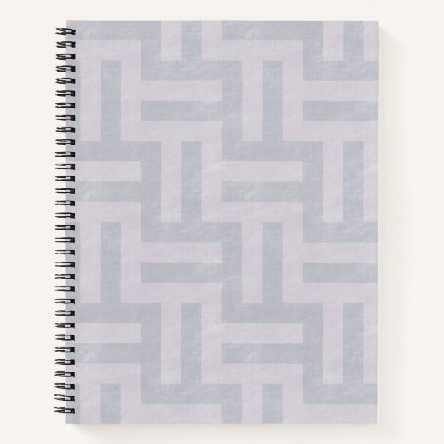 Cuaderno Rayas geométricas púrpura (Anverso)