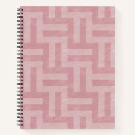 Cuaderno Rayas geométricas rosadas