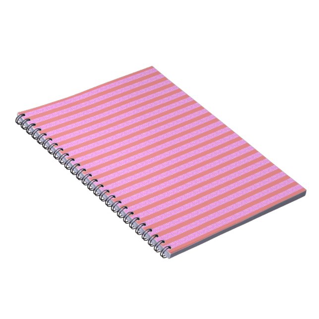 Cuaderno Rayas geométricas rosadas (Lado Derecho)