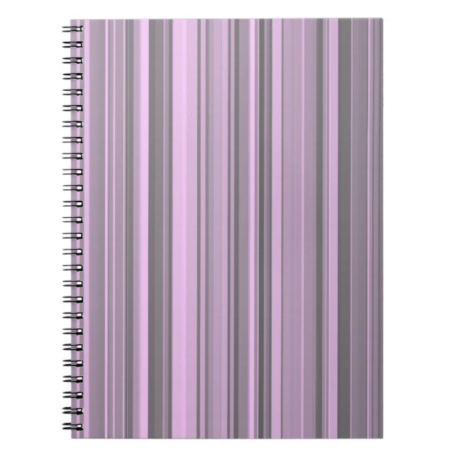 Cuaderno Rayas grises moradas (Frente)
