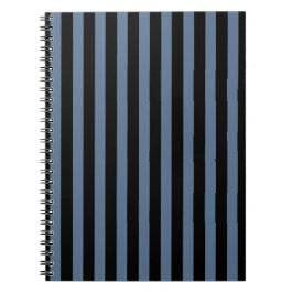 Cuaderno Rayas grises y negras azules