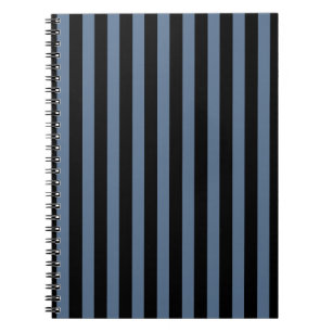 Cuaderno Rayas grises y negras azules