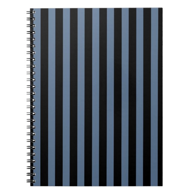 Cuaderno Rayas grises y negras azules (Frente)