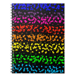 Cuaderno Rayas horizontales con puntos en colores arcoiris