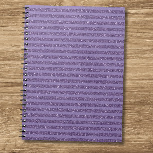 Cuaderno Rayas horizontales de estilo brillo ciruela ahumad