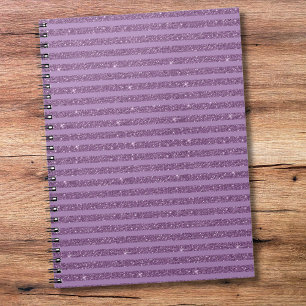 Cuaderno Rayas Horizontales de Estilo con Brillo de Mora Mu