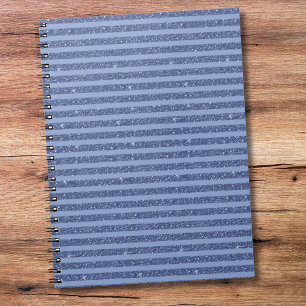 Cuaderno Rayas horizontales estilo brillo índigo oscuro