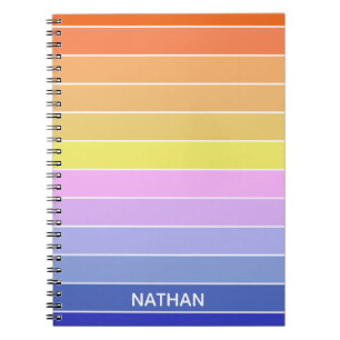Cuaderno Rayas Horizontales Personalizadas Coloridas