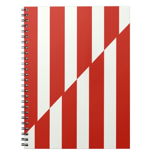 Cuaderno Rayas interrumpidas rojas (Frente)