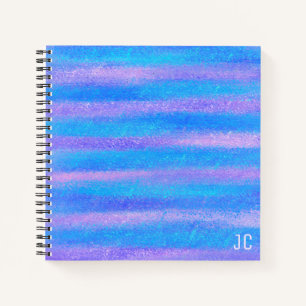 Cuaderno Rayas irlandesas brillantes de color rosa turquesa
