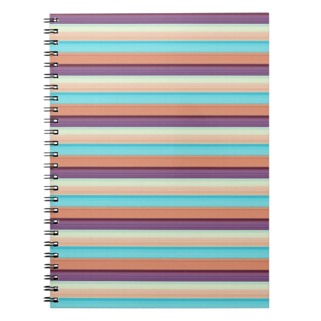 Cuaderno Rayas marrones azules lindas  (Frente)