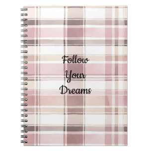 Cuaderno Rayas marrones crema Rosa de Rubor