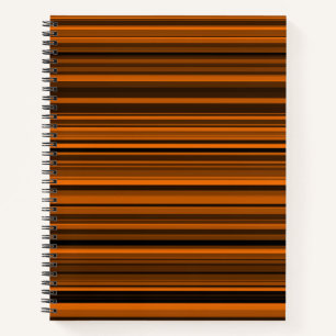 Cuaderno Rayas Marrones Negras Naranjas
