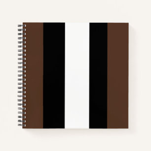 Cuaderno Rayas marrones, negras y blancas
