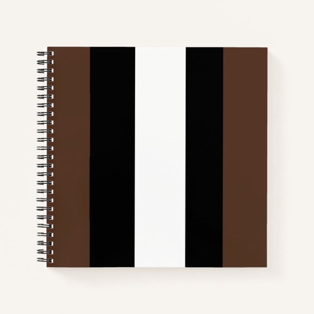 Cuaderno Rayas marrones, negras y blancas (Anverso)